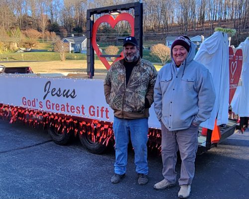 Christmas Parade Float Prep